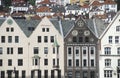 Houses in Bryggen, Bergen, Norway. Bryggen is the site of the original settlement of Bergen, and the cityÃ¢â¬â¢s best-preserved